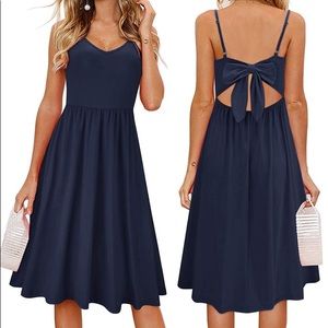 NWT Navy blue tie back dress